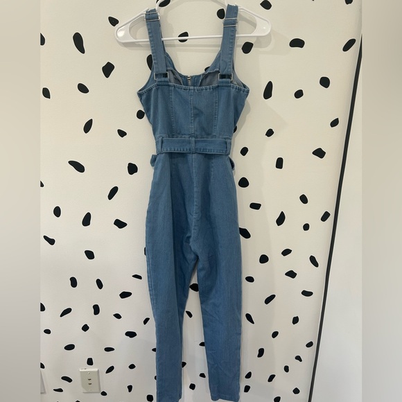 SEXY SMALL IRIS DENIM JUMPSUIT - Picture 5 of 10